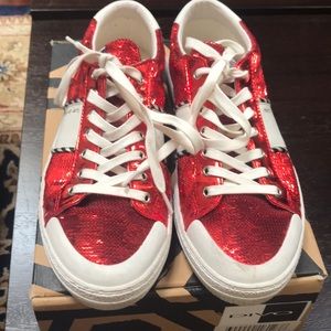 Moa red sequin sneakers